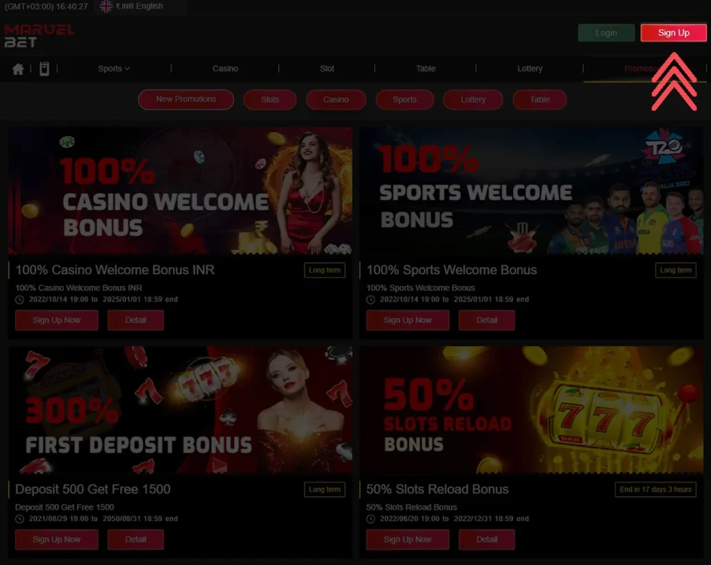 marvel casino login